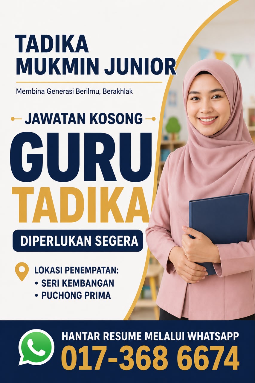 Iklan Jawatan Kosong Guru Tadika